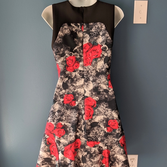 RW&CO BLACK/RED ROSE DRESS, SMALL - Picture 3 of 9